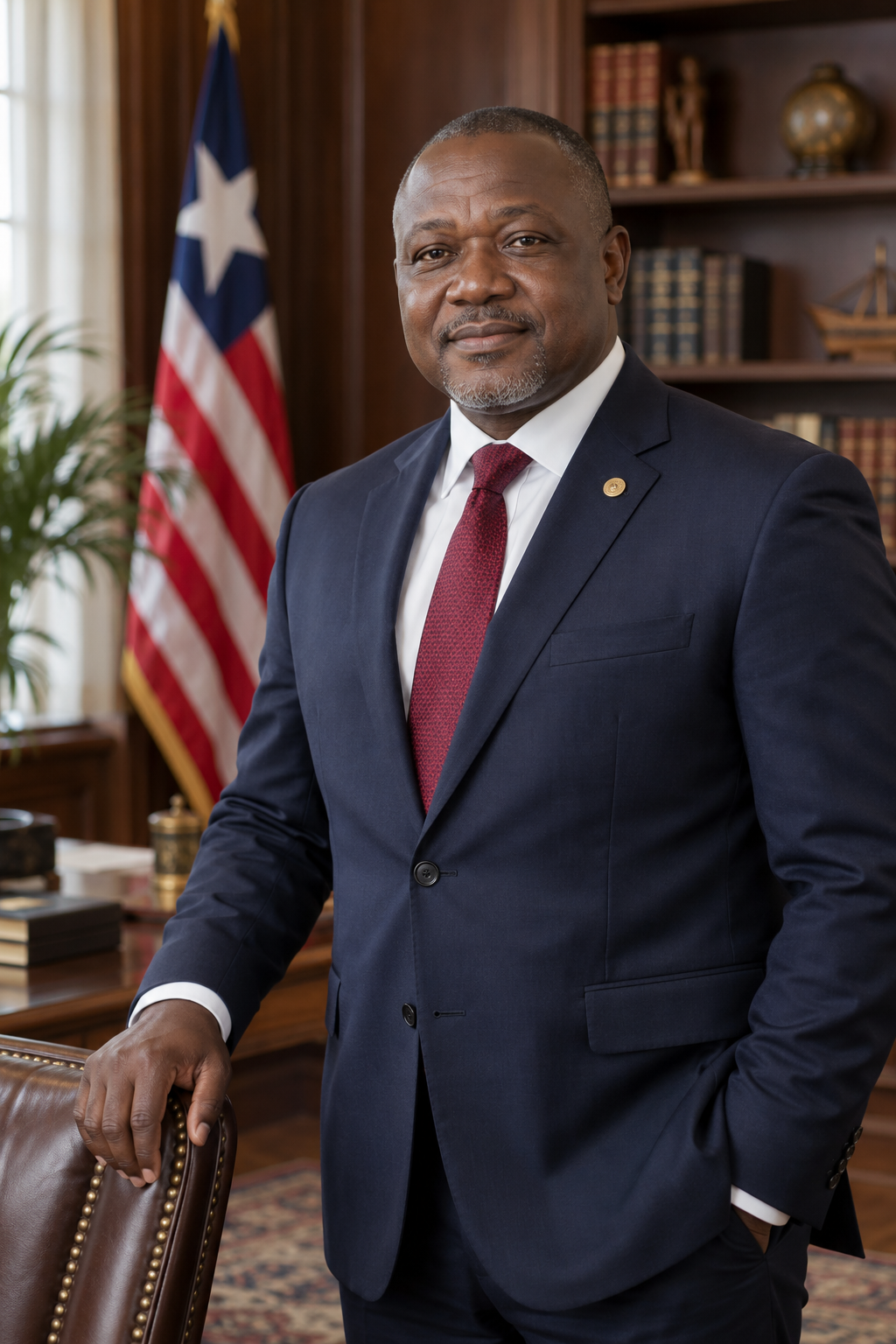 Fictional portrait of Senator John Doe in his office